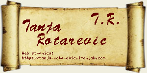 Tanja Rotarević vizit kartica